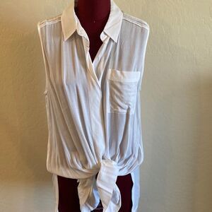 WHBM white blouse size M
